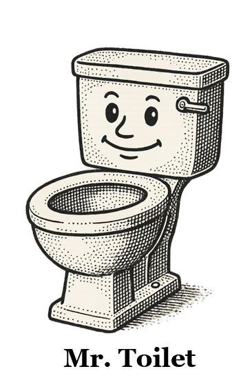 Mr. Toilet sketch portrait